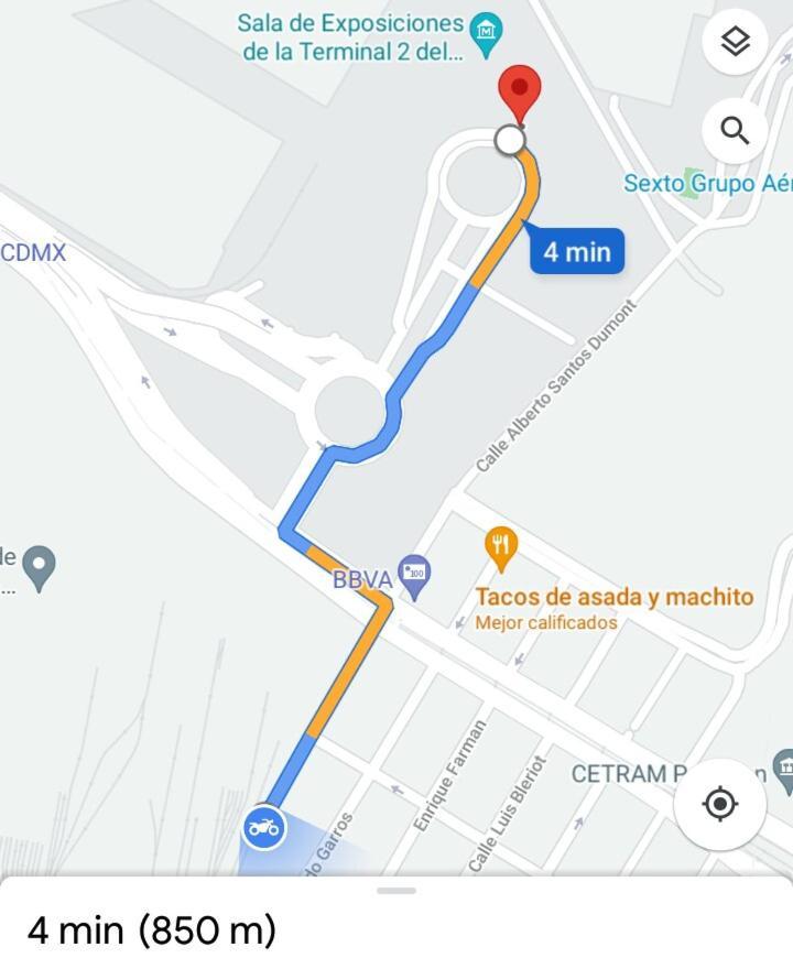 Departamento Cercano Al Aeropuerto T2, A 2 Calles Mexiko-Stadt Exterior foto